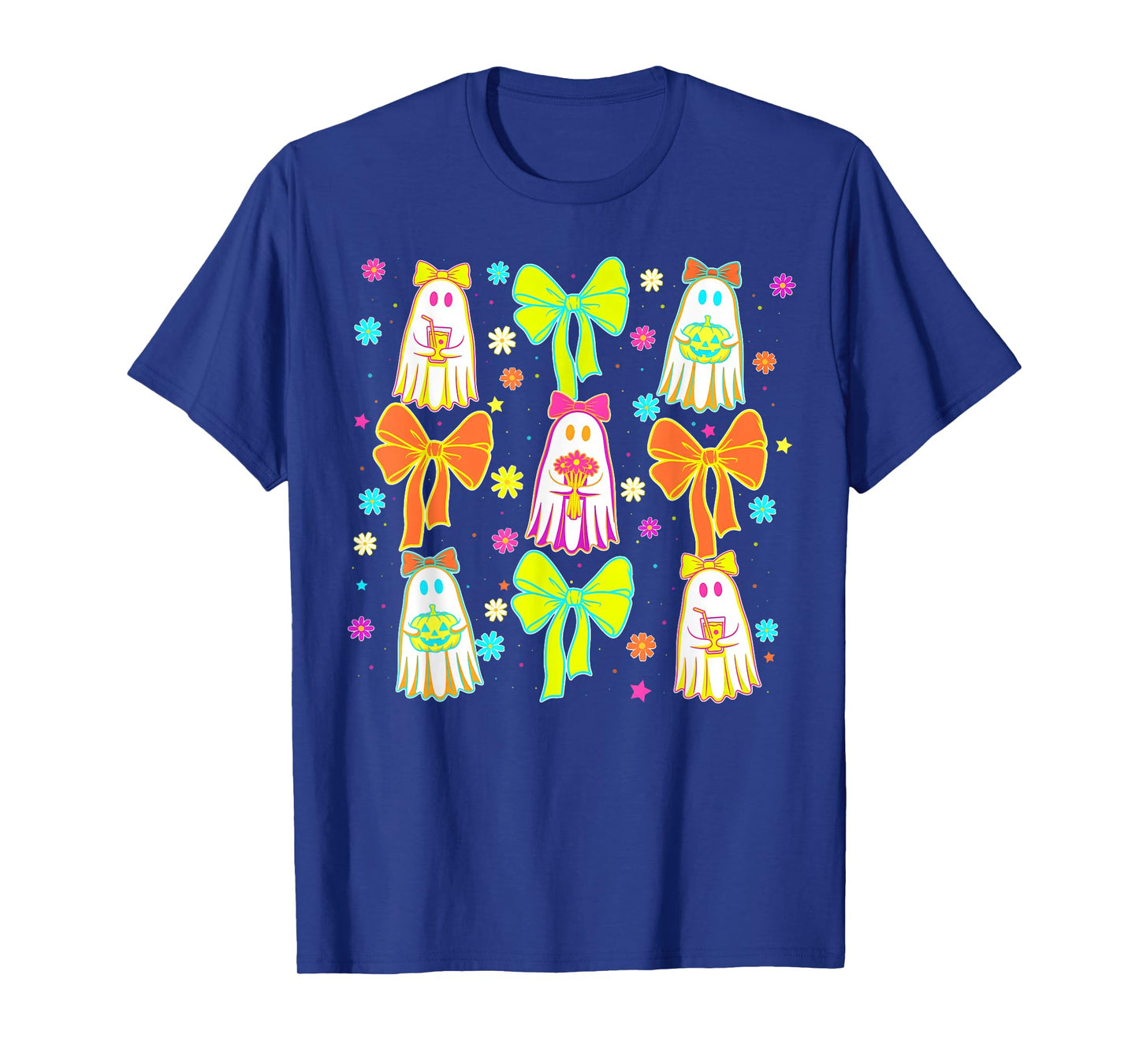 Halloween Coquette Bow Cute Ghosts Girl Women Kid T-Shirt