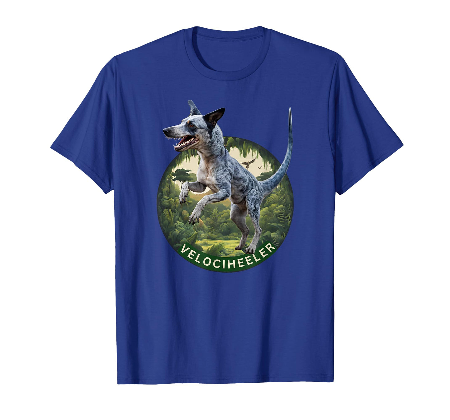 Australian cattle dog velociraptor blue heeler dog dinosaur Men Women Girls Kids T-Shirt