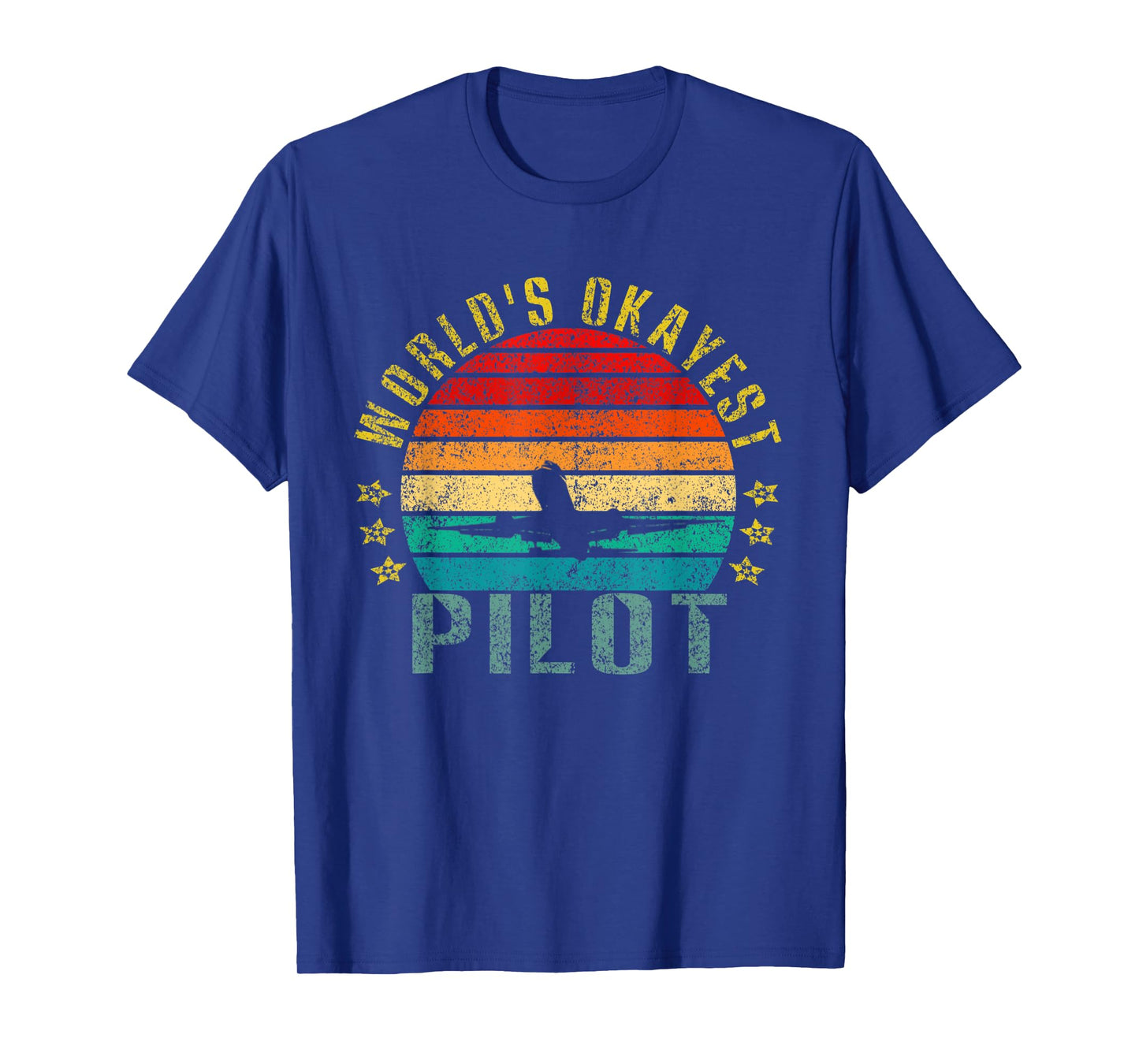 World's Okayest Pilot Funny Retro T-Shirt