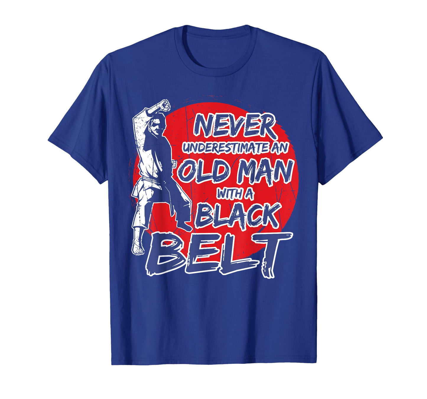 Mens Karate Old Man With a Black Belt T-Shirt