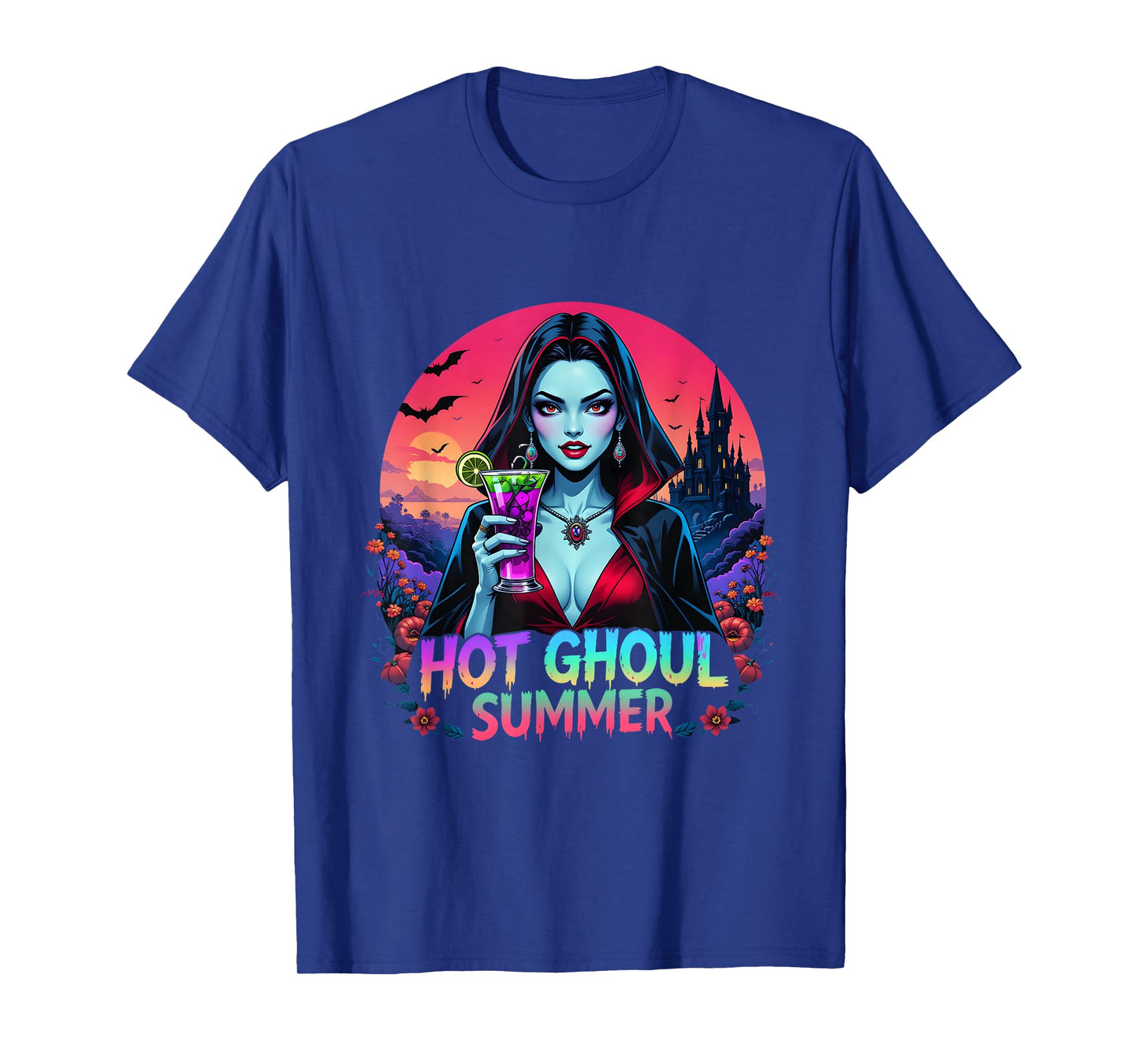 Summerween Vibes Ice Cream Funny HOT GHOUL SUMMER T-Shirt