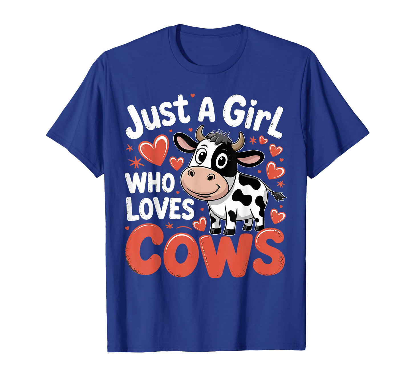 Just a Girl Who Loves Cows Farmer Milk Cow Gifts Girls Kids T-Shirt