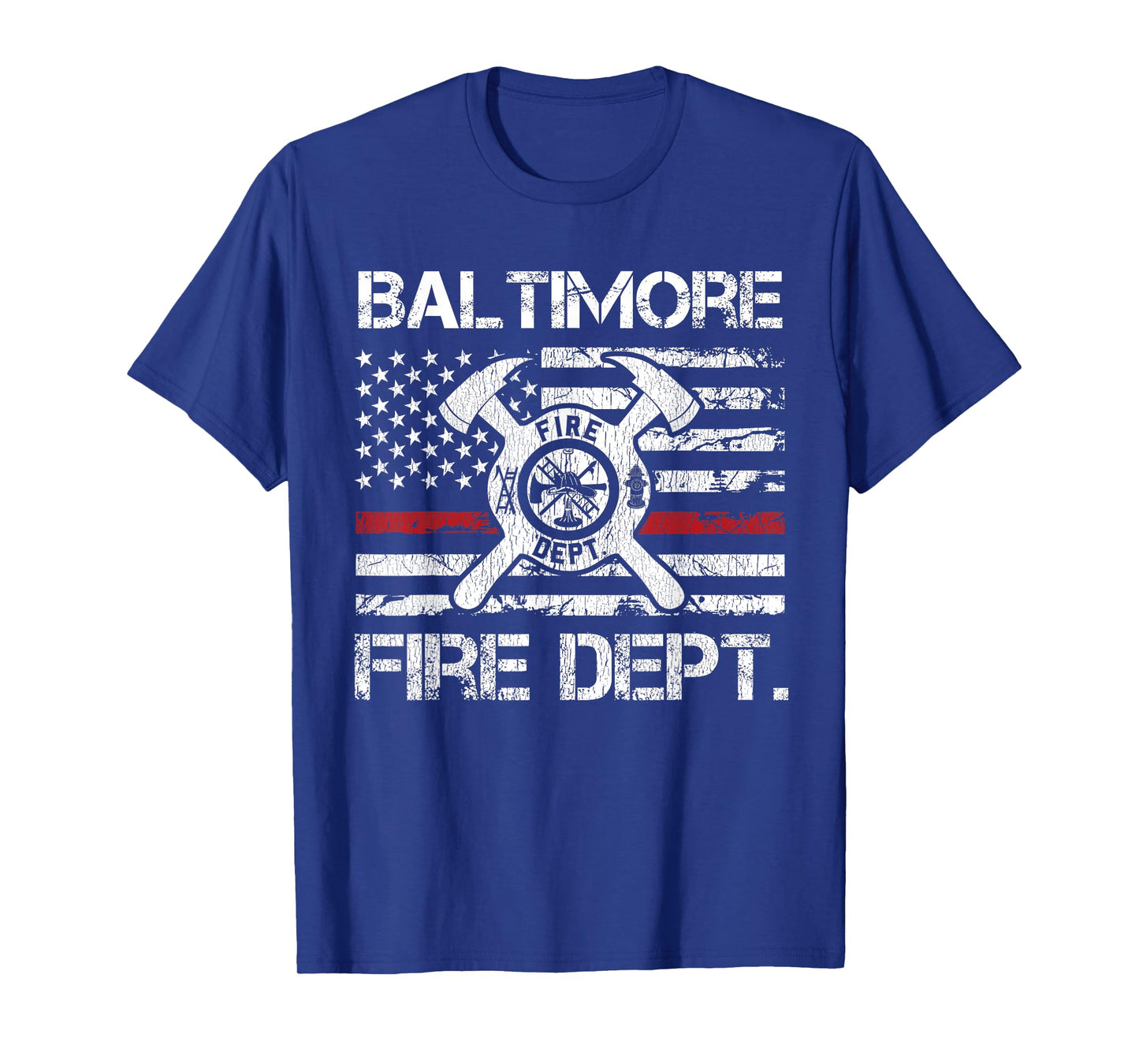 Baltimore Maryland Fire Department Thin Red Line Logo T-Shirt