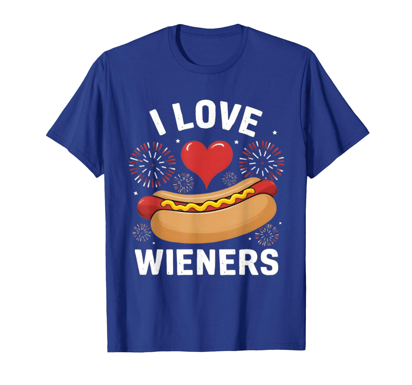 i love wieners funny fourth of july hot dog T-Shirt