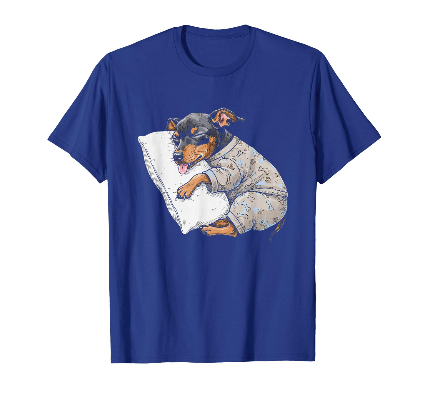 Funny Sleepy Miniature Pinscher Pajama Adults Kids Min Pin T-Shirt
