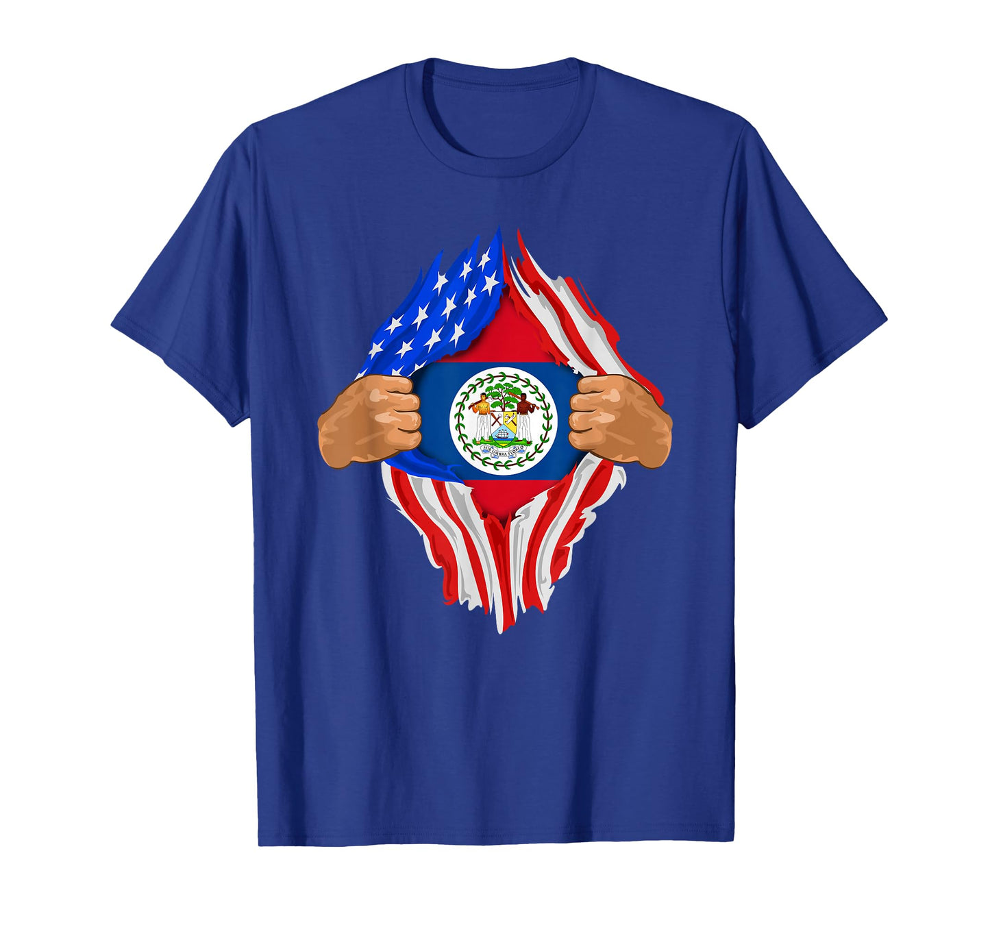 Belizean Blood Inside Me T-Shirt | Belize Flag Gift T-Shirt