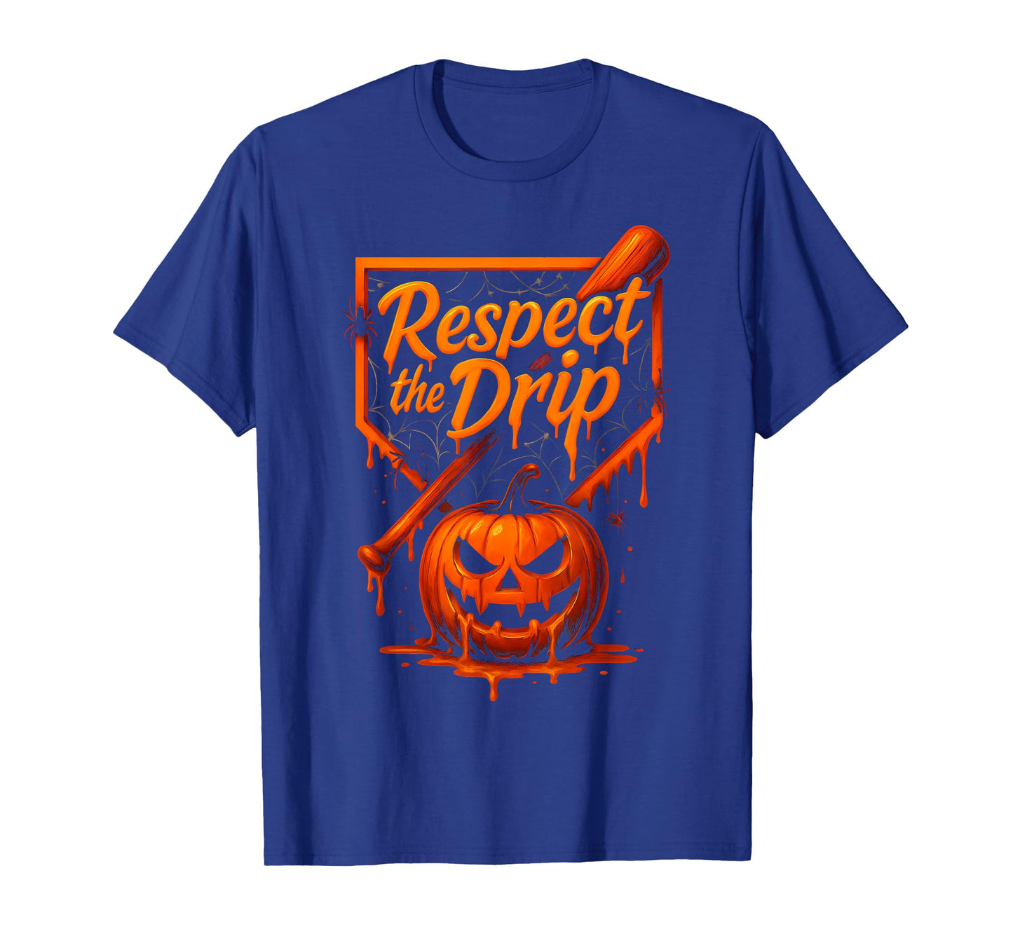 Respect The Drip Baseball Halloween Ice Cream Drip T-Shirt
