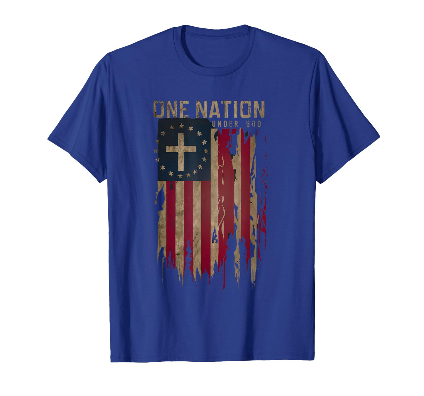 One Nation Under God Patriotic American Flag T-Shirt