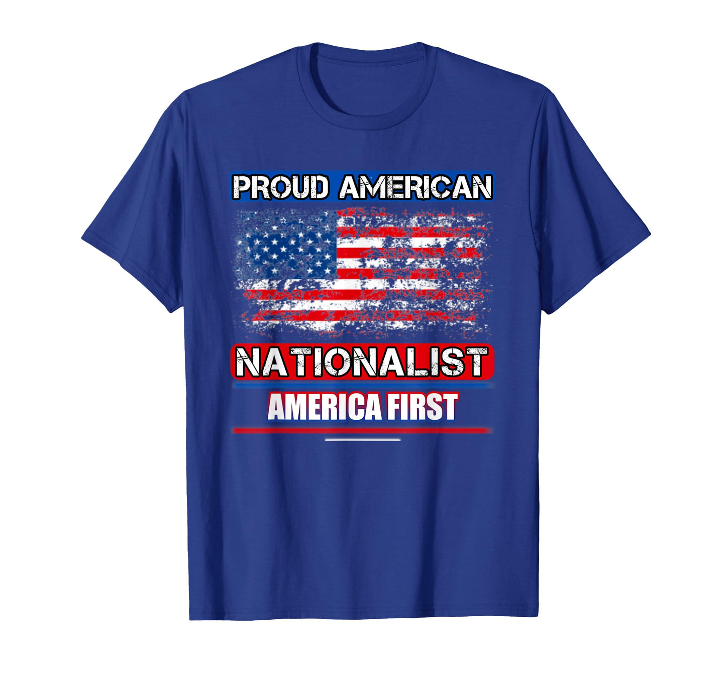 American Flag T-Shirt Proud American, Unisex-Adults, Black, Small, Short Sleeve, Classic Fit, Cotton, T-Shirt