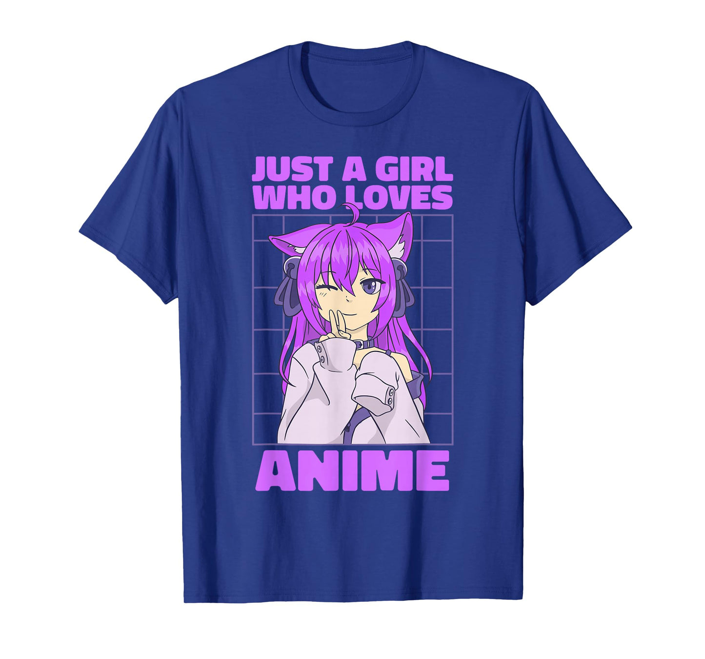 Just A Girl Who Loves Anime. Anime Girl. Anime Merch. Otaku T-Shirt