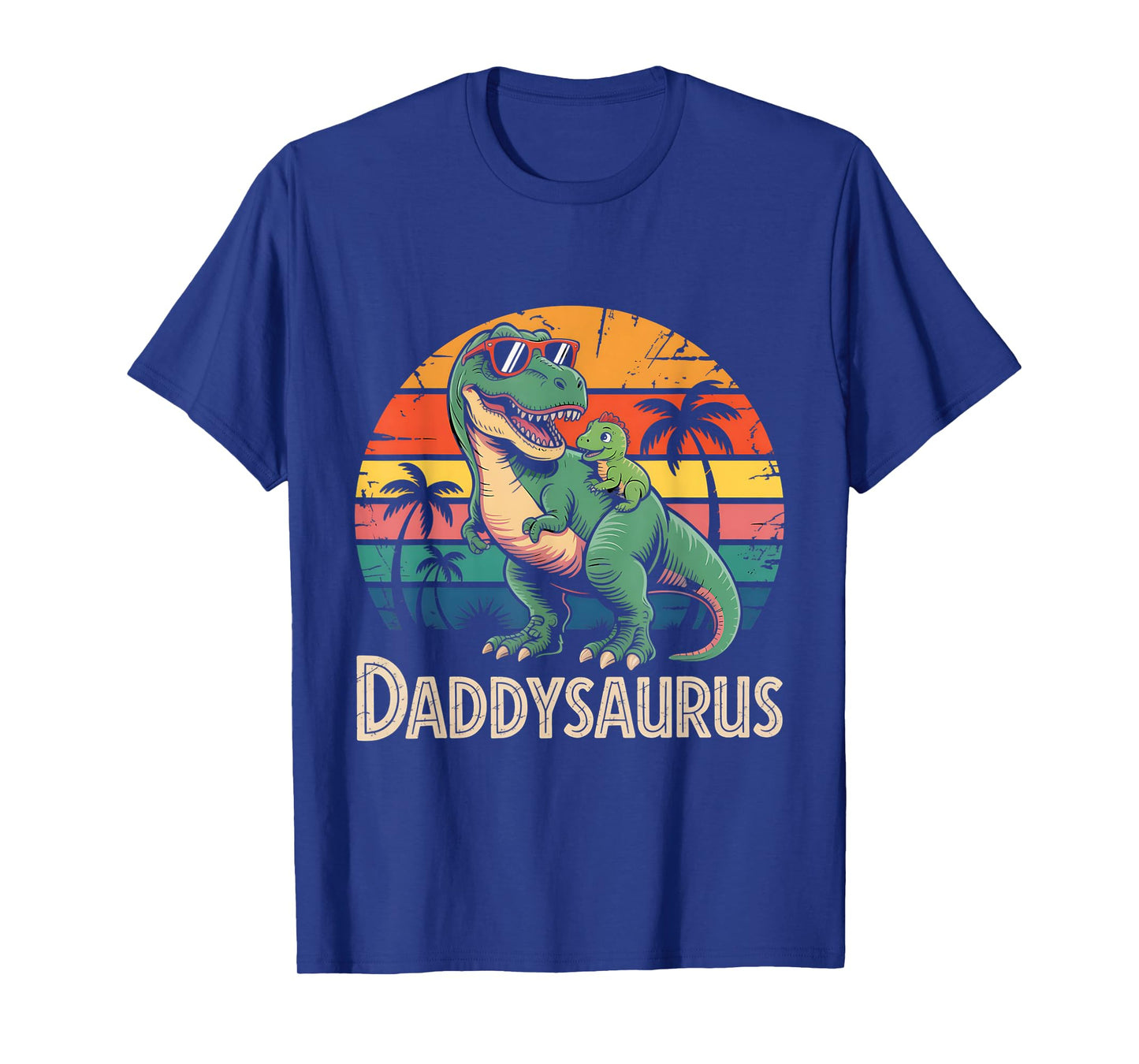 Daddysaurus Retro Dinosaur Dad Dinosaur Daddy Saurus T-Shirt