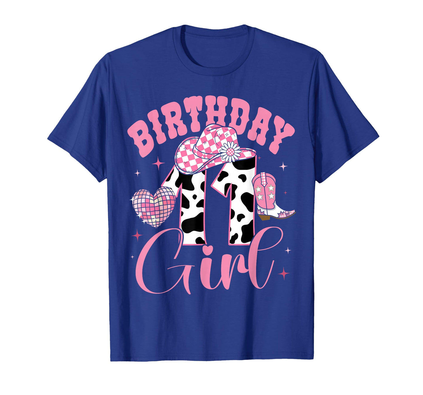 Happy 11th Birthday Girl Outfit Rodeo Western Cowgirl Cowboy T-Shirt