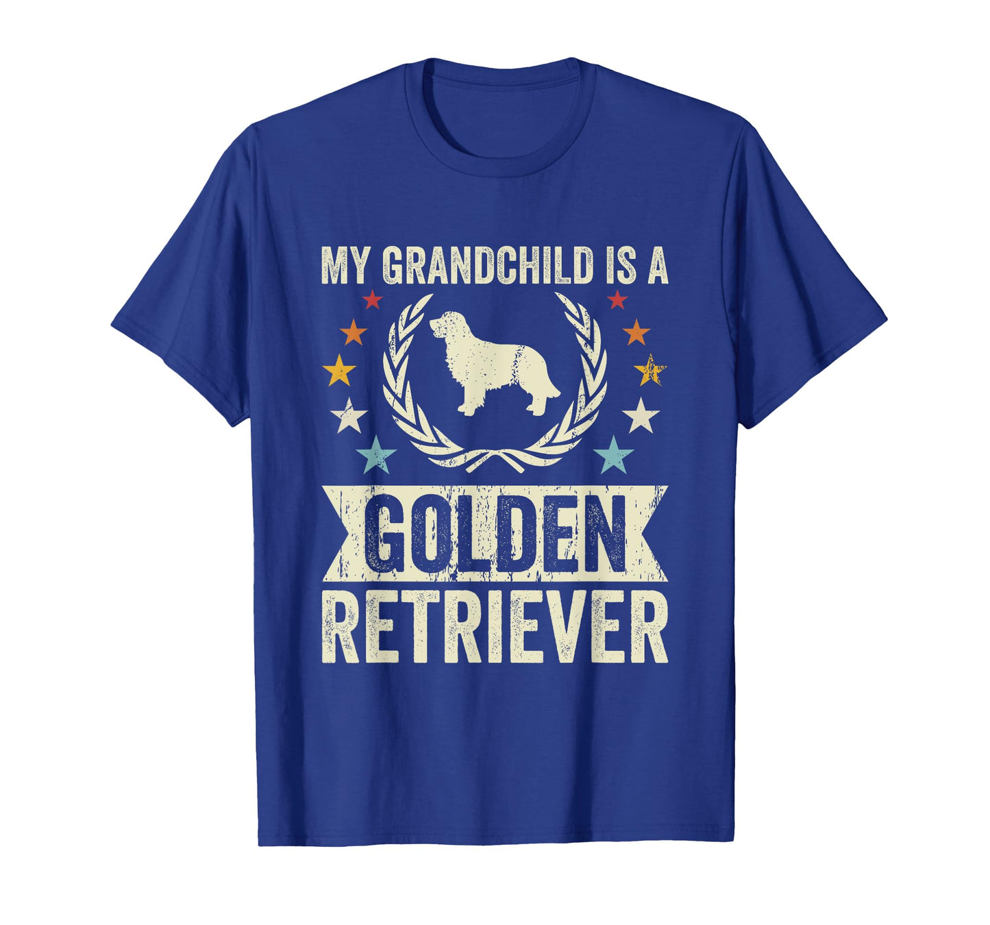 My Grandchild Is A Dog - Grandpa & Grandma Golden Retriever T-Shirt