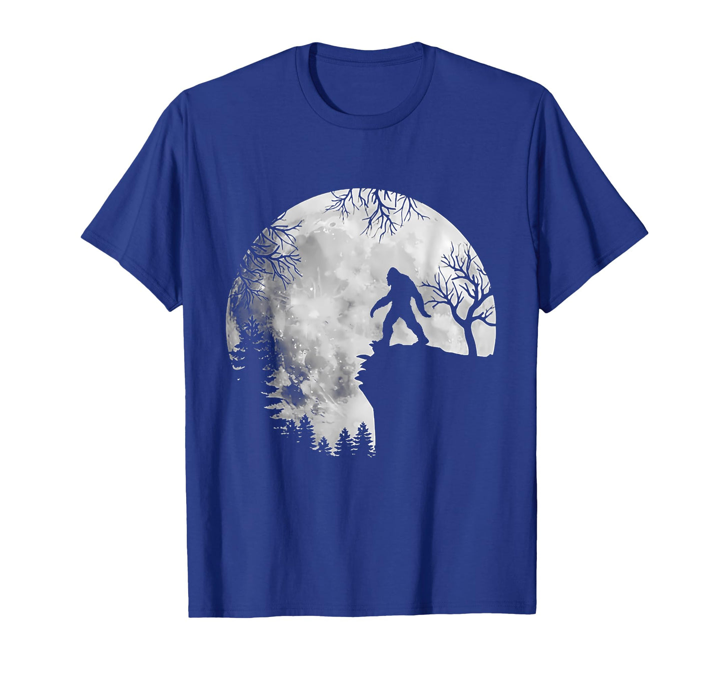 Bigfoot Sasquatch Full Moon In The Forest For Men Women Kids T-Shirt