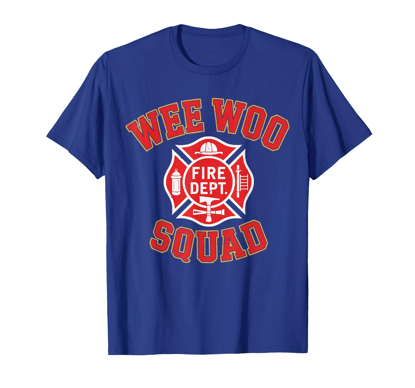 Toddler Wee Woo Squad Funny Firefighter Fireman Fire Truck T-Shirt