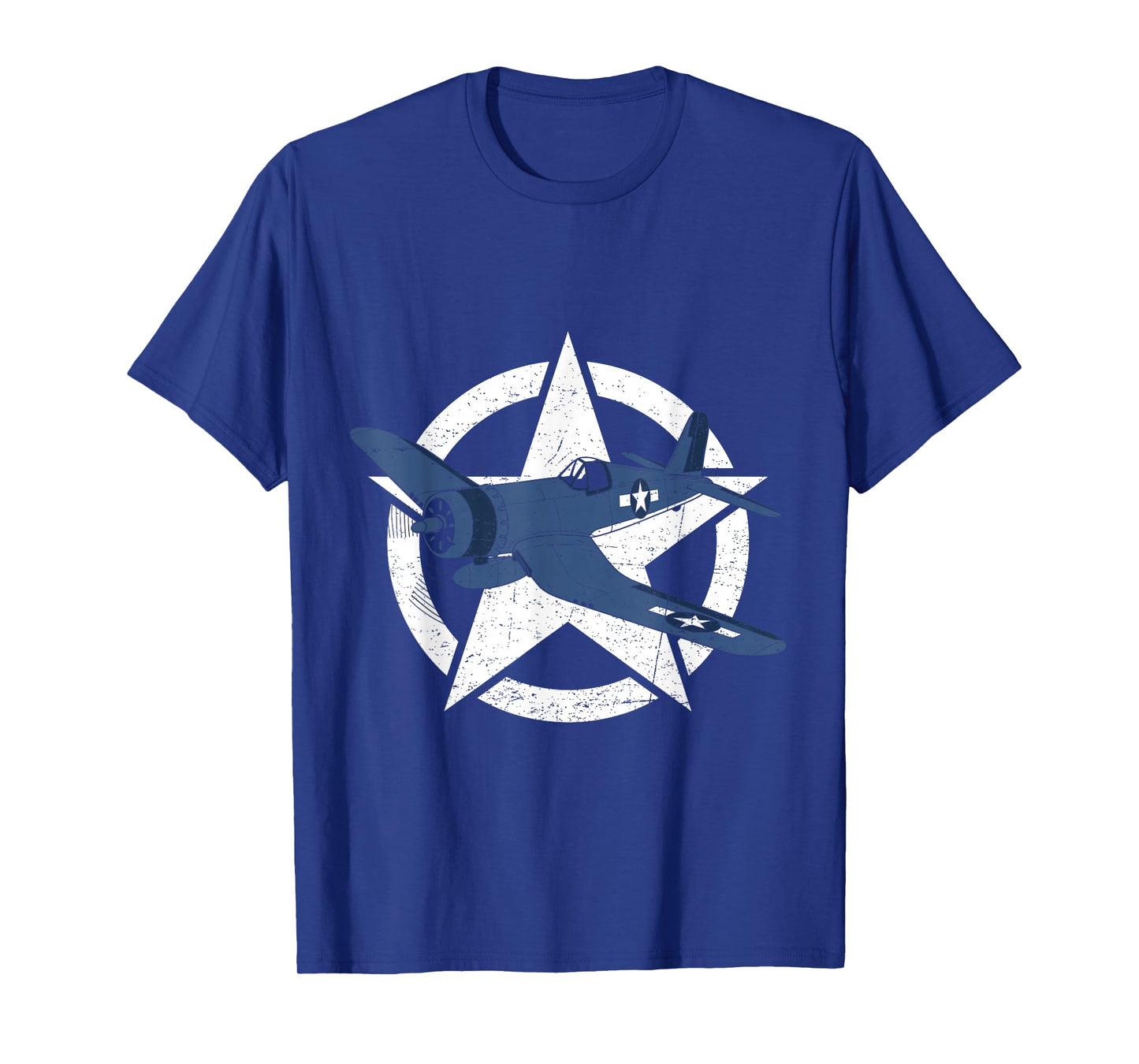 F4U Corsair On Star US Fighter Aircraft WW2 Warplanes T-Shirt