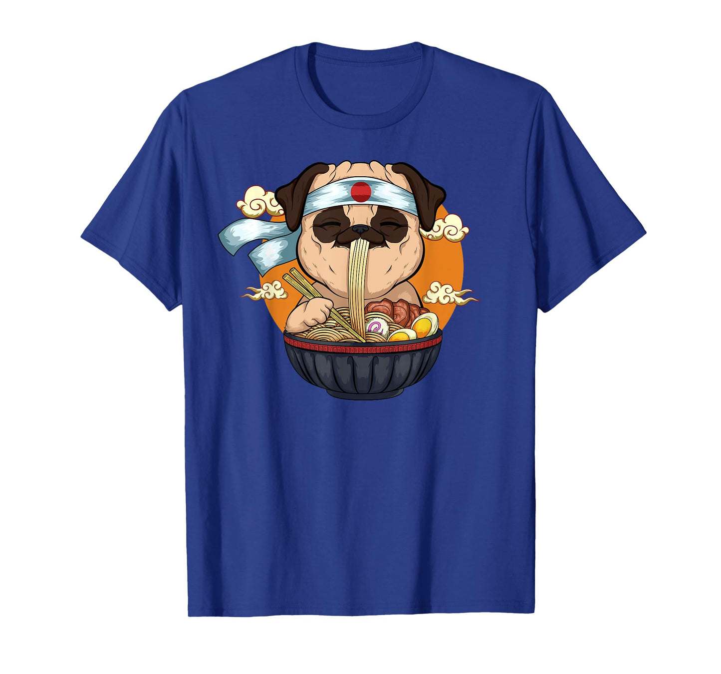 Japanese Ramen Pug Design Kawaii Anime Pug Dog Ramen Noodles T-Shirt