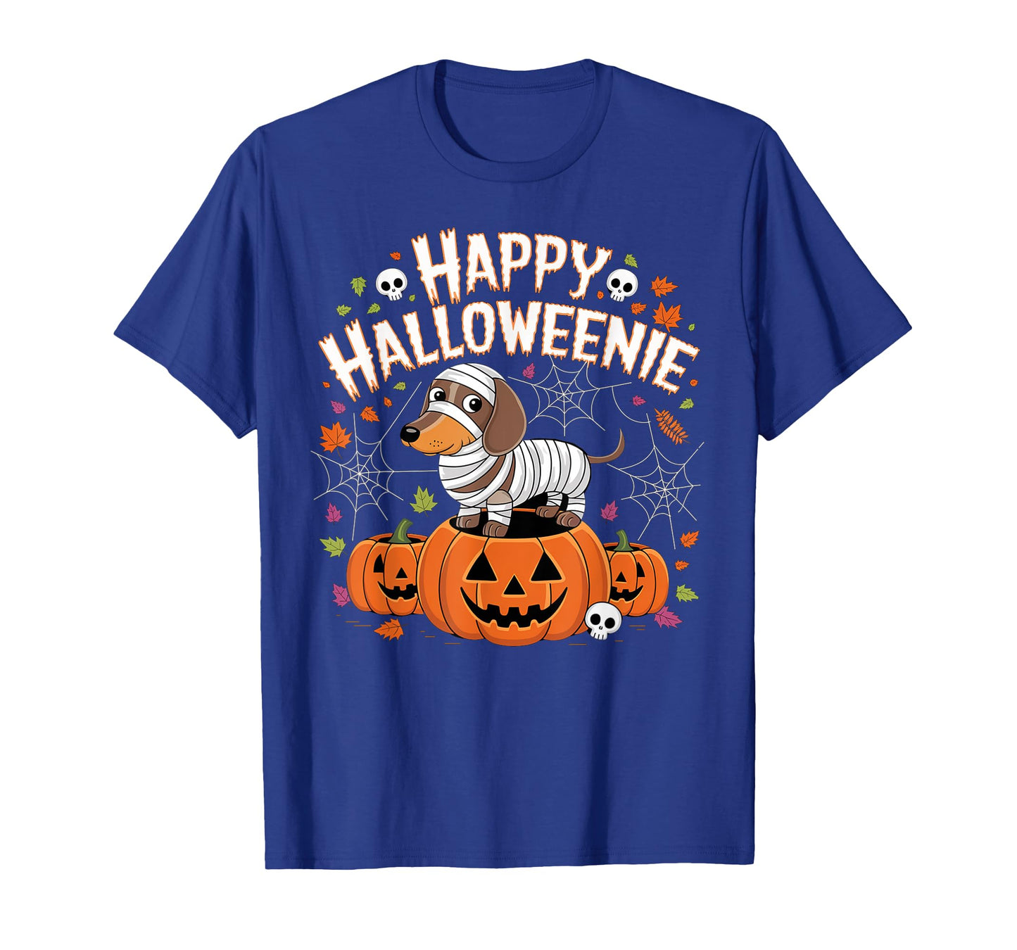 Happy Halloween Mummy Dachshund Pet Owner Holiday Wiener Dog Men Women Kids T-Shirt