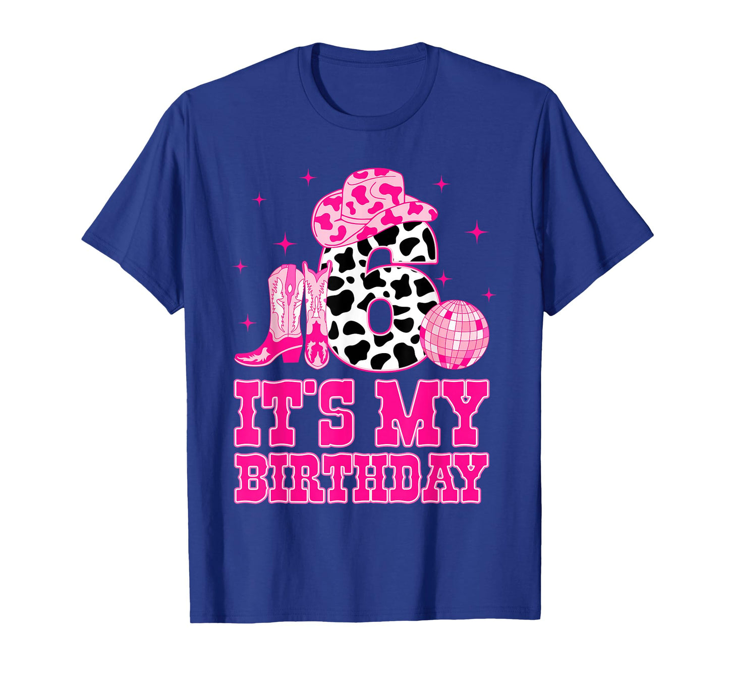 It's My 6th Birthday Cowgirl 6 Years Old Western Kids Girls T-Shirt