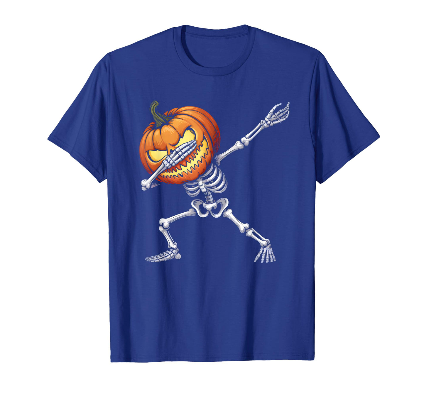 Dabbing Skeleton Halloween Jack O Lantern Pumpkin Boys Men T-Shirt