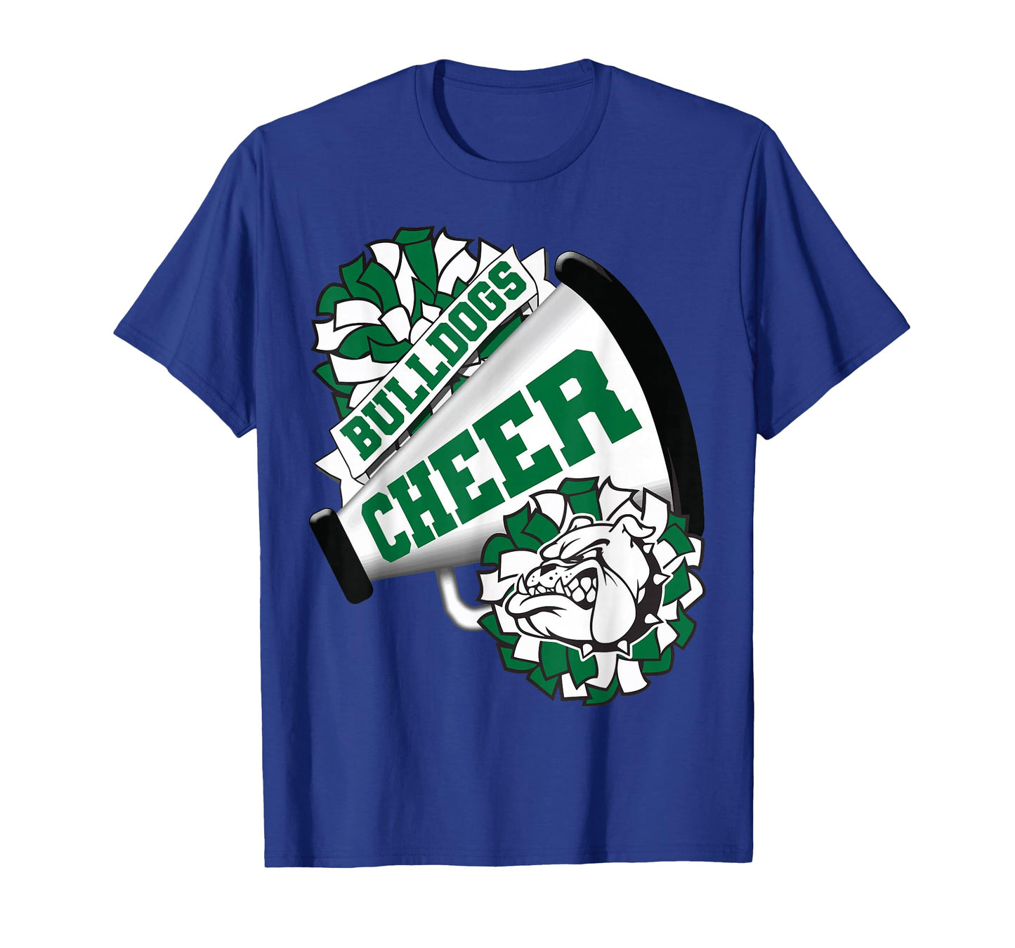Bulldogs Cheerleading Back to School Cheer Team Spirit Green T-Shirt