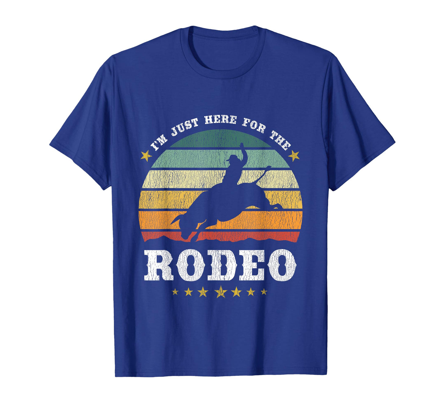 I'm Just Here For The Rodeo Western Texan Retro Design T-Shirt
