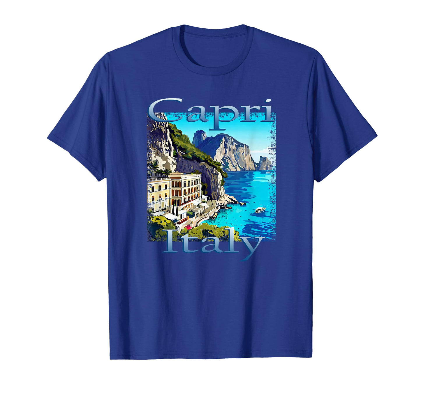 Capri Italy Grunge Style Design T-Shirt