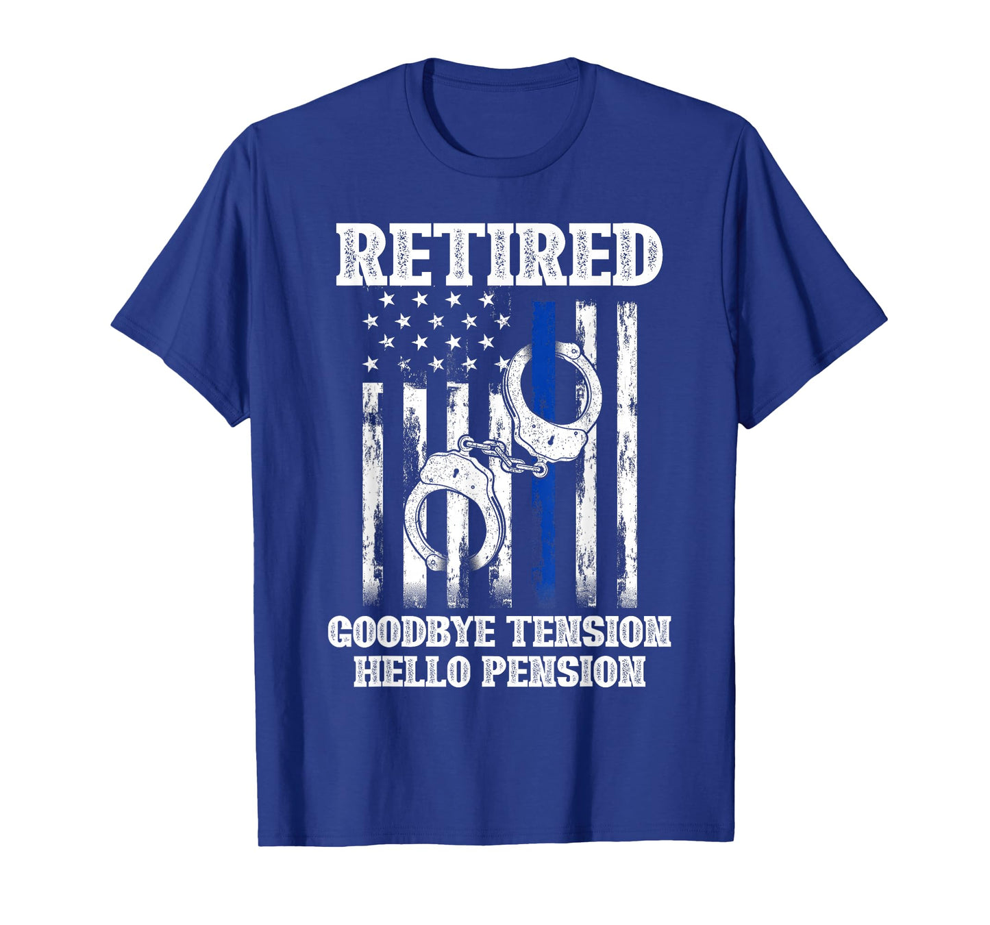 Retired Goodbye Tension Hello Pension Police T-Shirt
