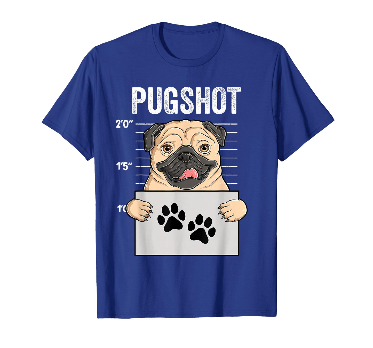 Funny Dog Pug Lover PugShot Mugshot Cool Pug T-Shirt