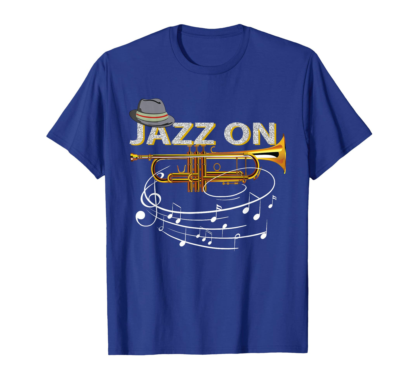 Vintage Jazz On Trumpet Player Blues Music Lovers Jazz Band T-Shirt Small