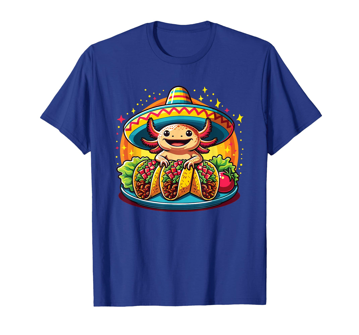 Tacolotl Funny Mexican Axolotl Eats Taco T-Shirt