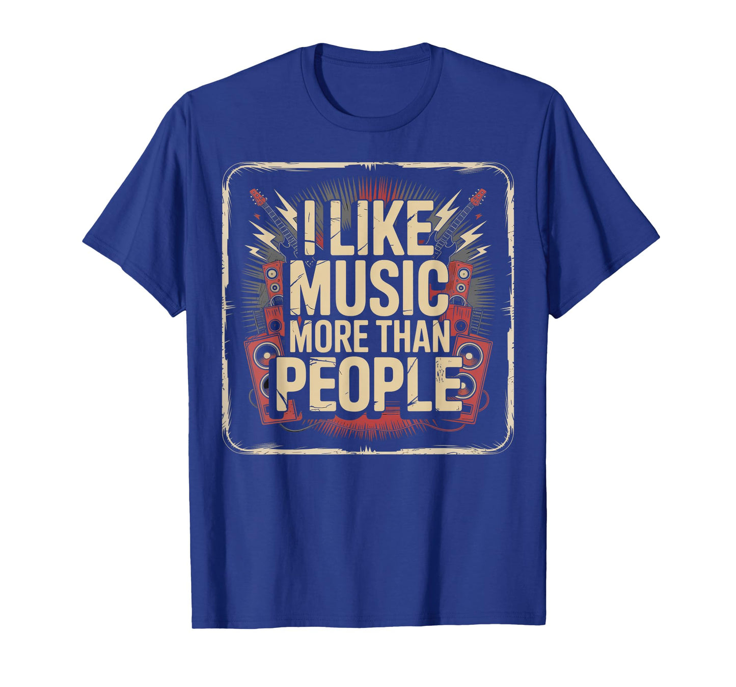 Rock Vibes I Like Music More Than People T-Shirt