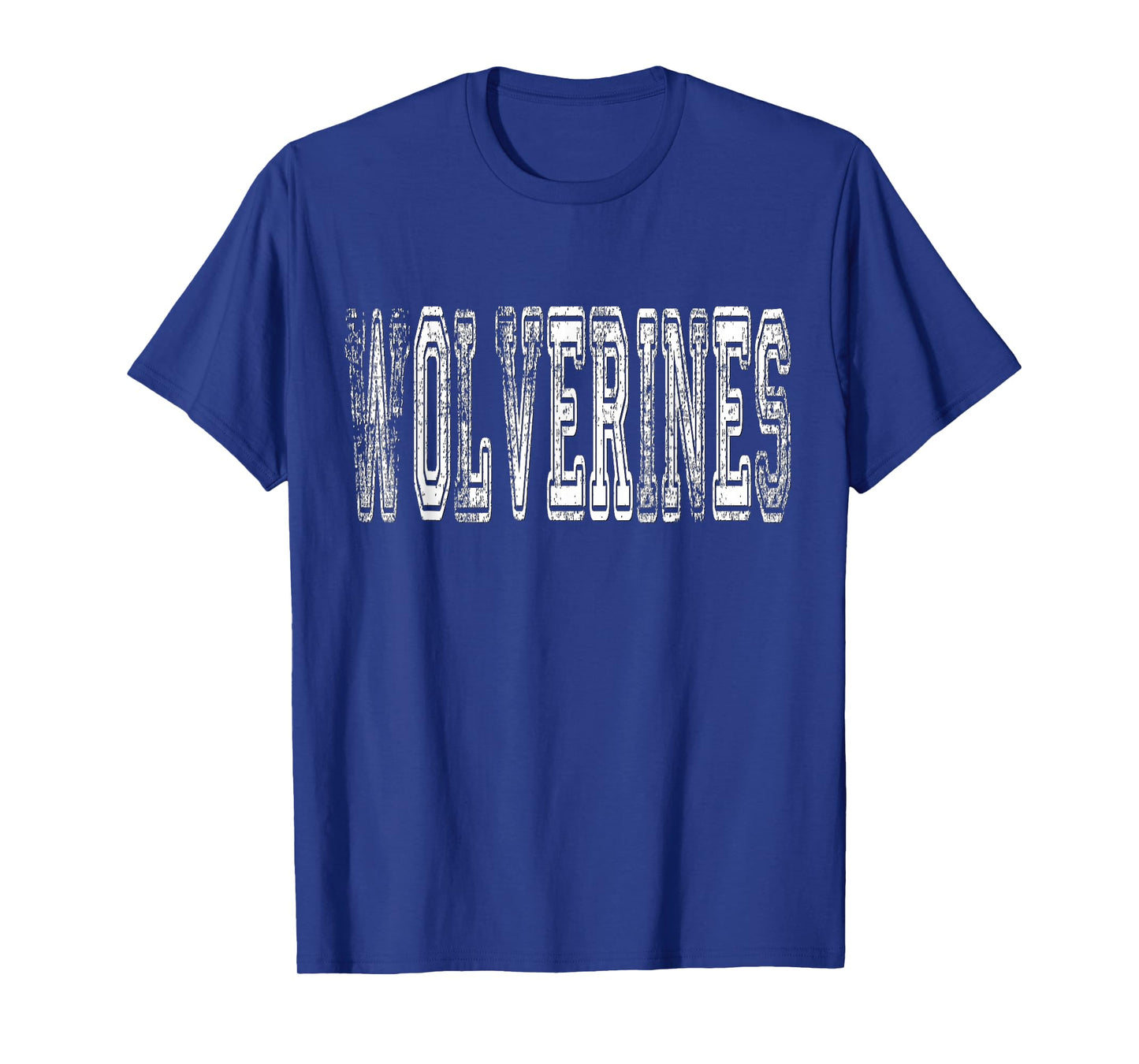 Wolverines Mascot Distressed Vintage School Sports Name Fans T-Shirt