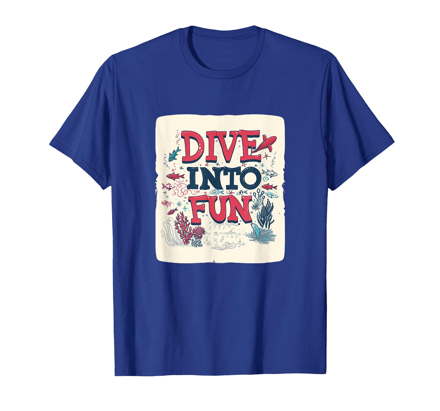 Ocean Animals with funny Dive into Fun Speech Outfit T-Shirt