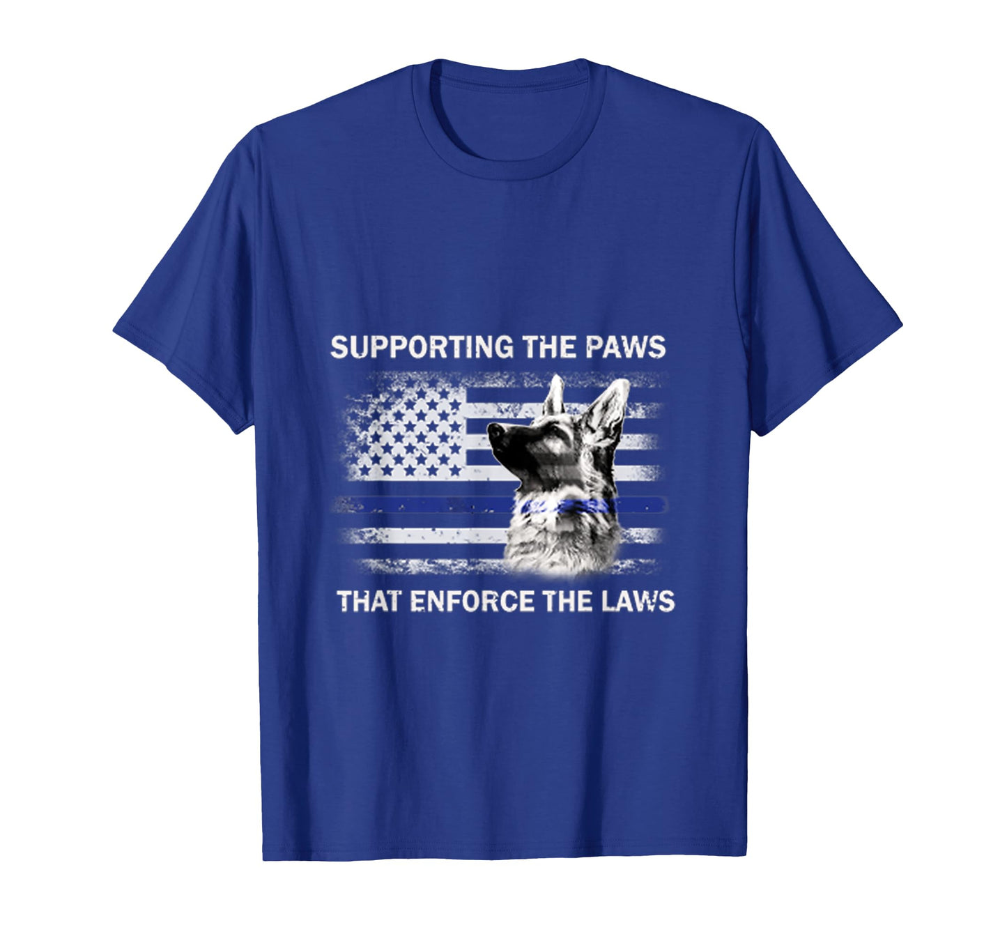 Supporting The Paws That Enforce The Laws Police Gift T-Shirt