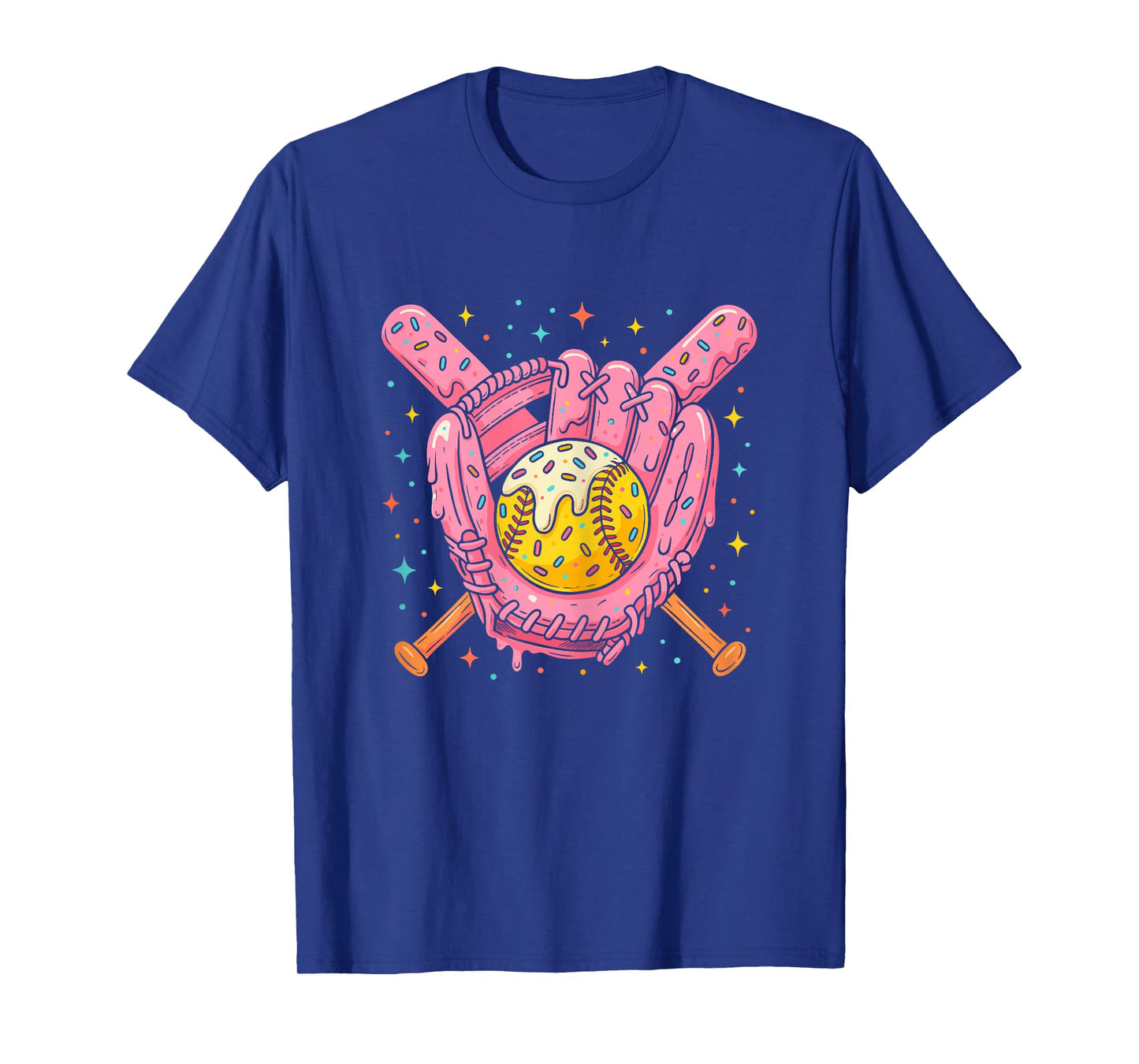 Ice Cream Drip Sprinkle Baseball Softball Glove Drip T-Shirt