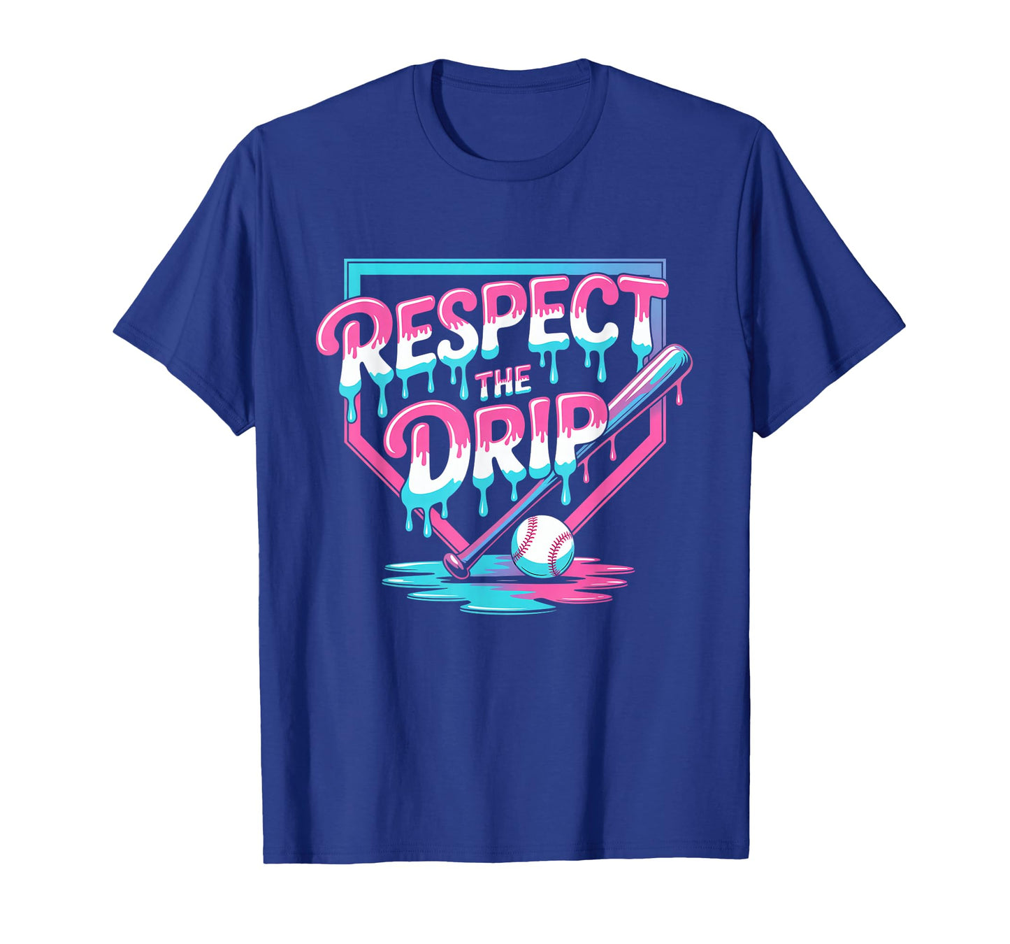 Respect The Drip Baseball Drip Boys Home Plate Youth sports T-Shirt
