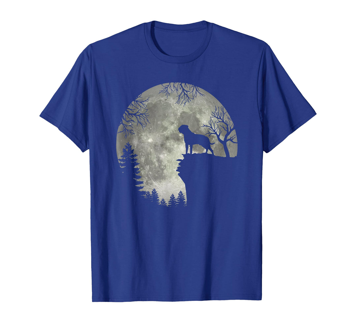 Bullmastiff And Moon Halloween T-Shirt