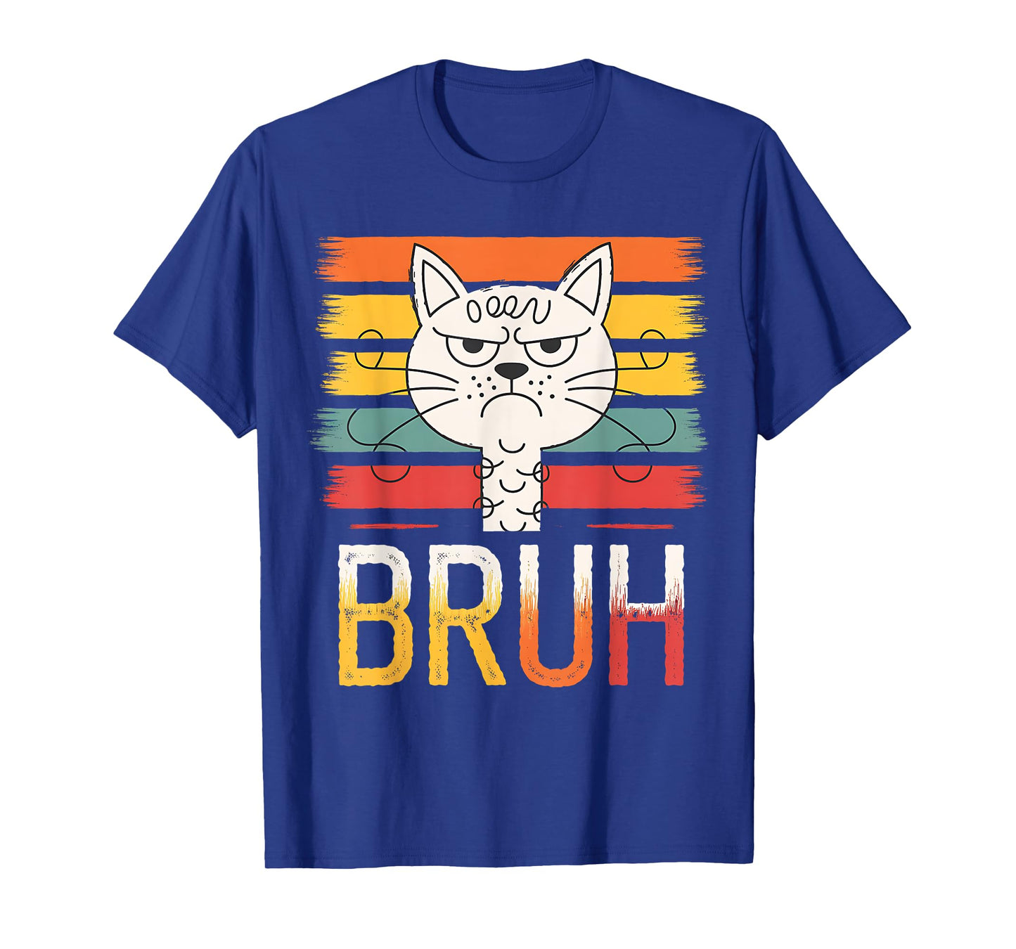 Funny Cat Bruh For Men Women Teens Cat Meme Graphic T-Shirt