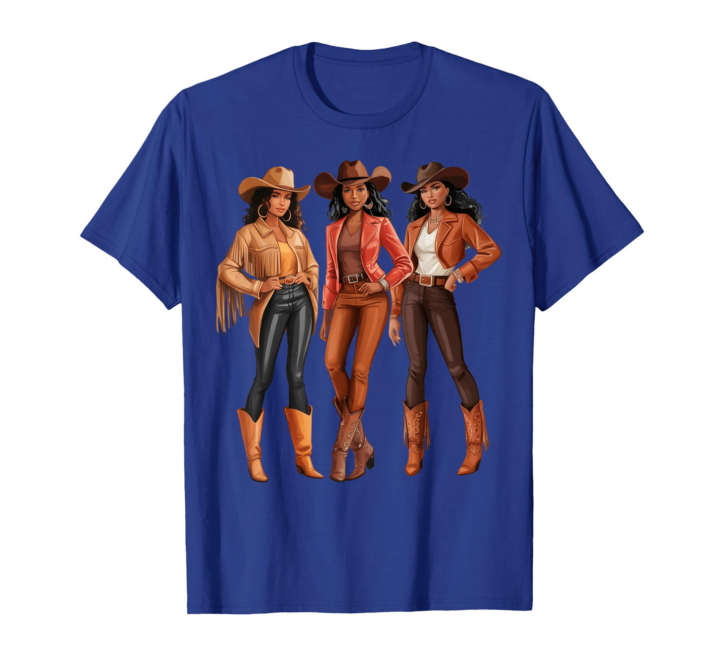 Black African American Cowgirl Western Country Texas Rodeo T-Shirt