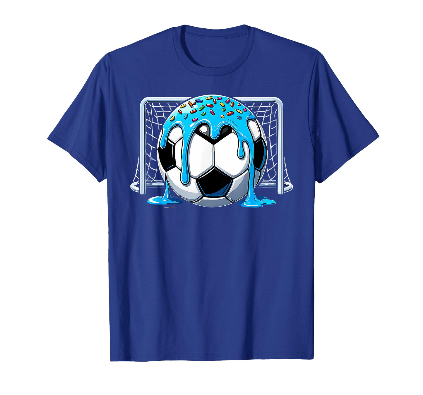 Soccer Ice Cream Drip with Sprinkles Men Women Kids T-Shirt