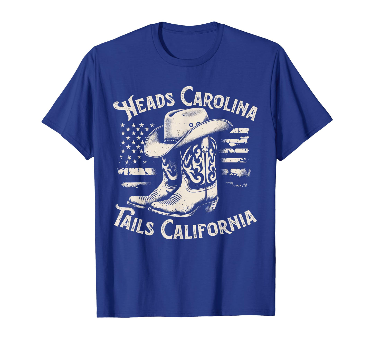 Heads Carolina Tail California Retro Vintage Country T-Shirt
