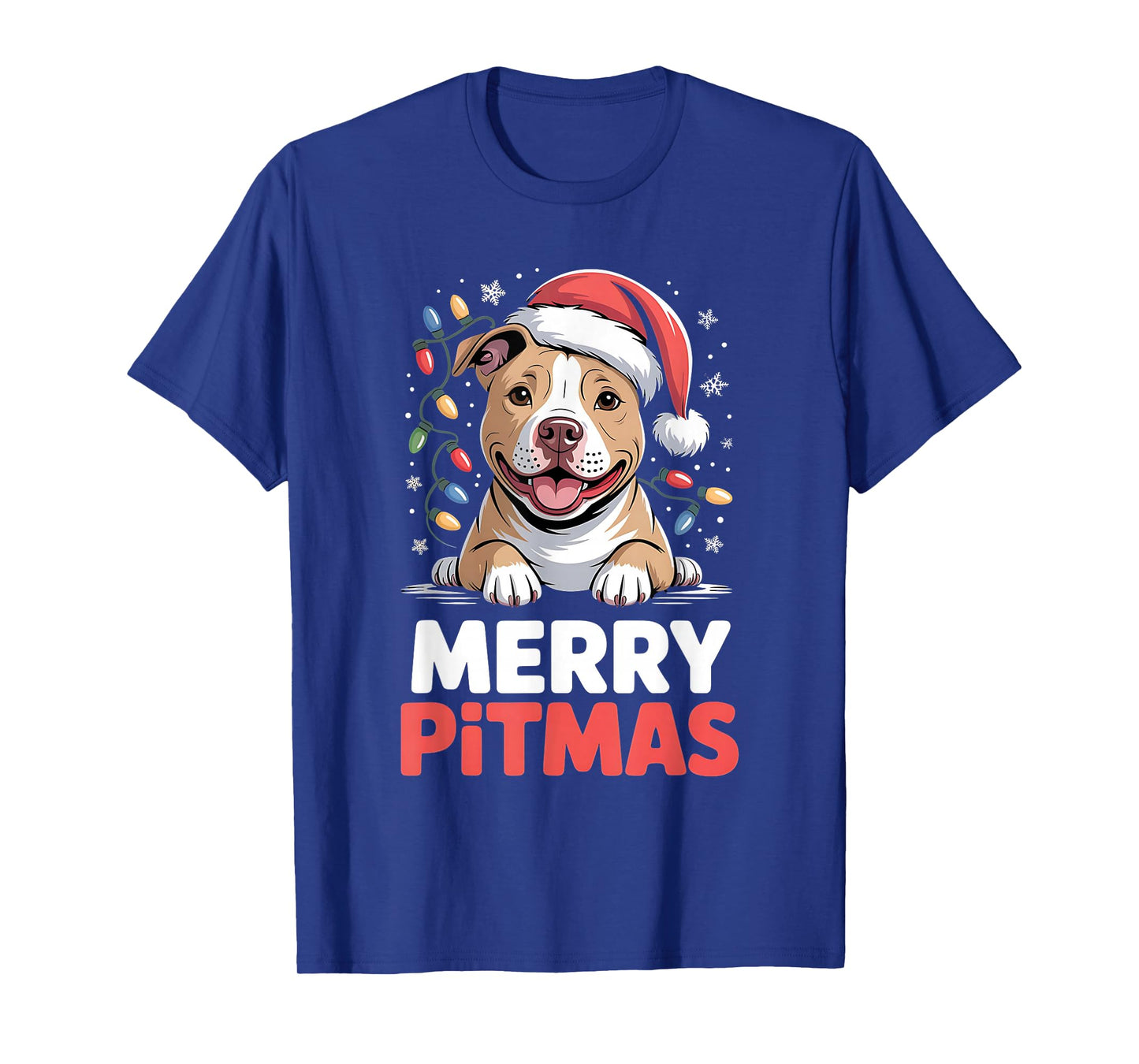 Dog Lover Merry Christmas Pit Bull Pitbull T-Shirt