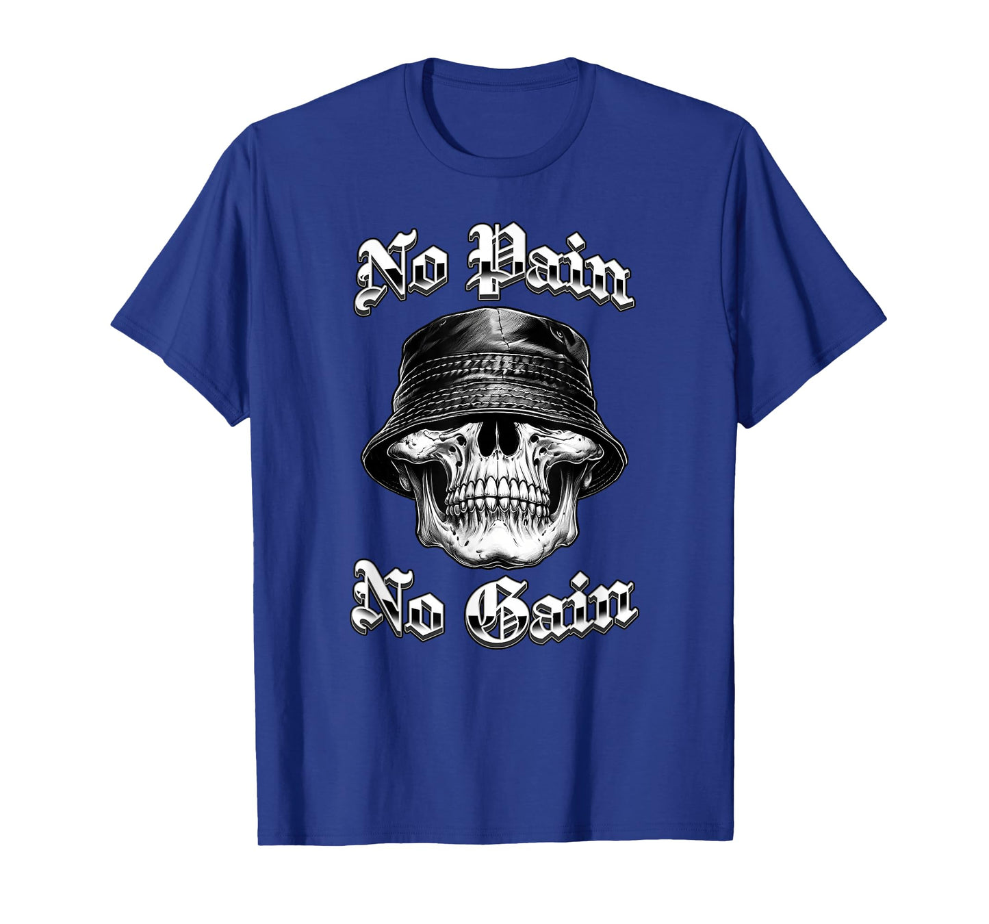 NO Pain NO GAIN Chicano Tattoo Art Skull Home Boy Low Rider T-Shirt