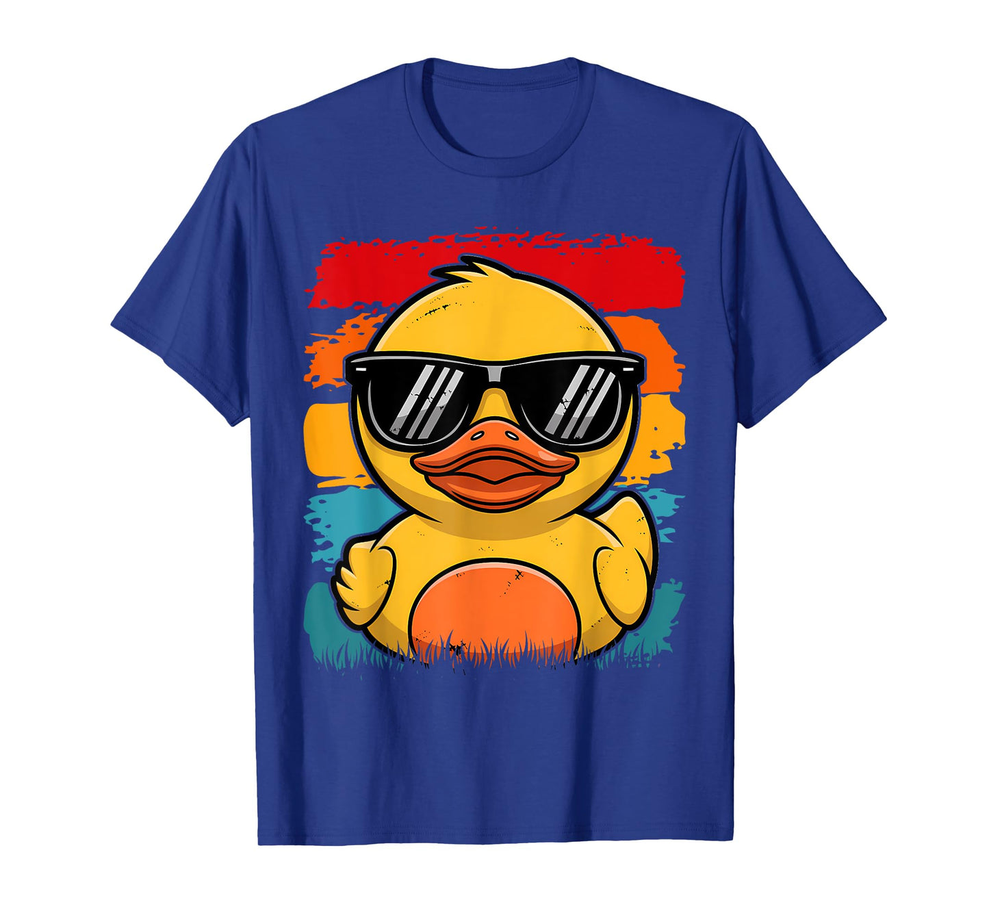 Cool Retro Yellow Duck in Sunglasses 70s 80s 90s Funny Duck T-Shirt