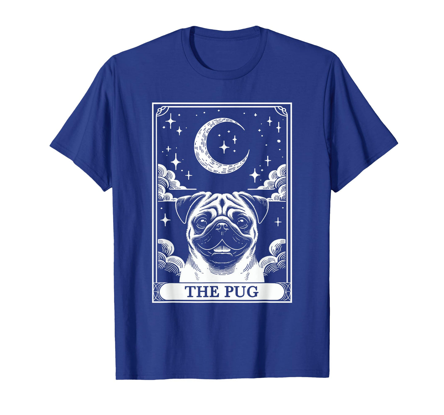 Tarot Card Vintage Crescent Moon Pug Mom Dog Lovers T-Shirt for Men Women Kids