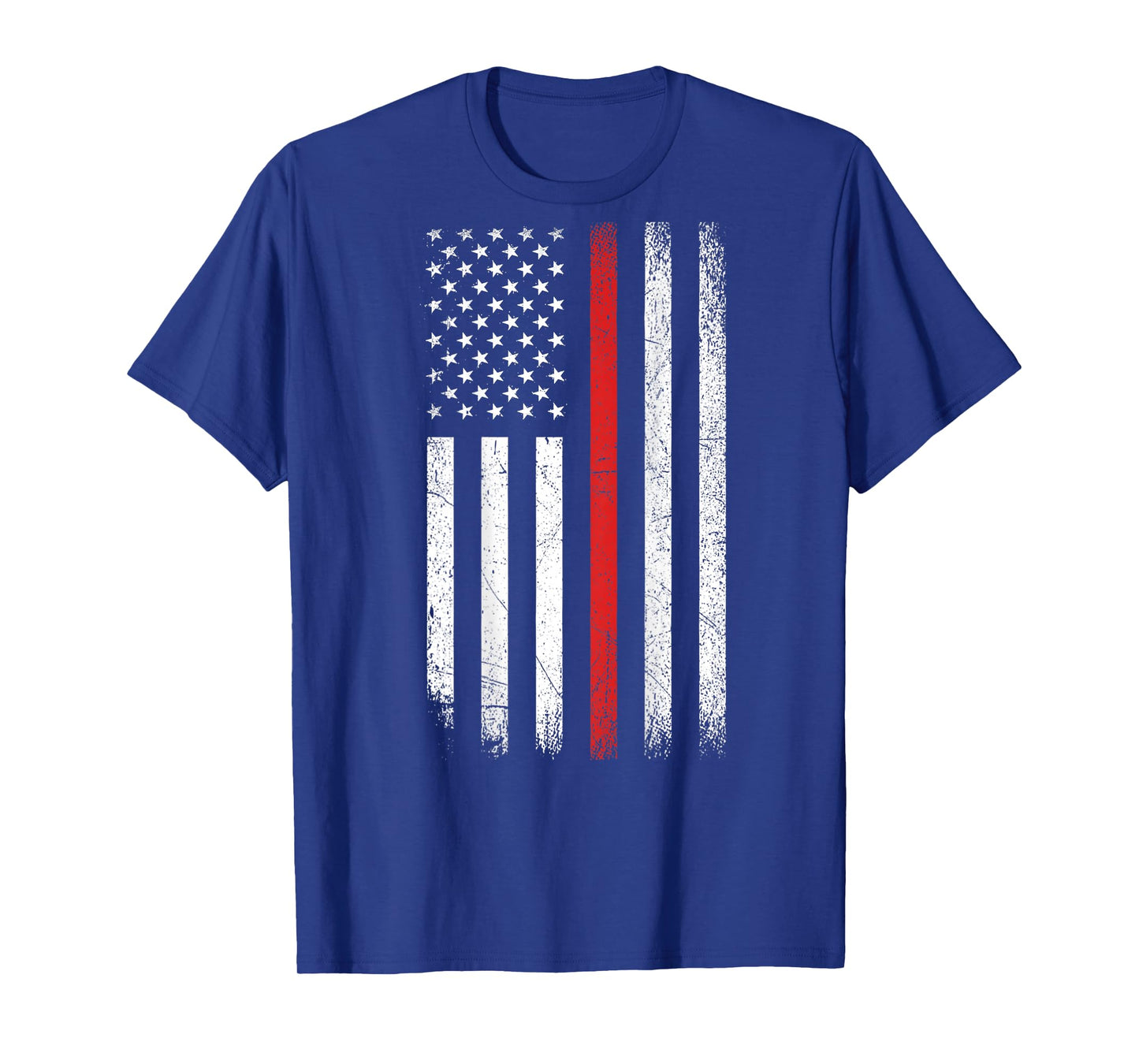 Thin Red Line American Flag Firefighter Support (ON Back) T-Shirt