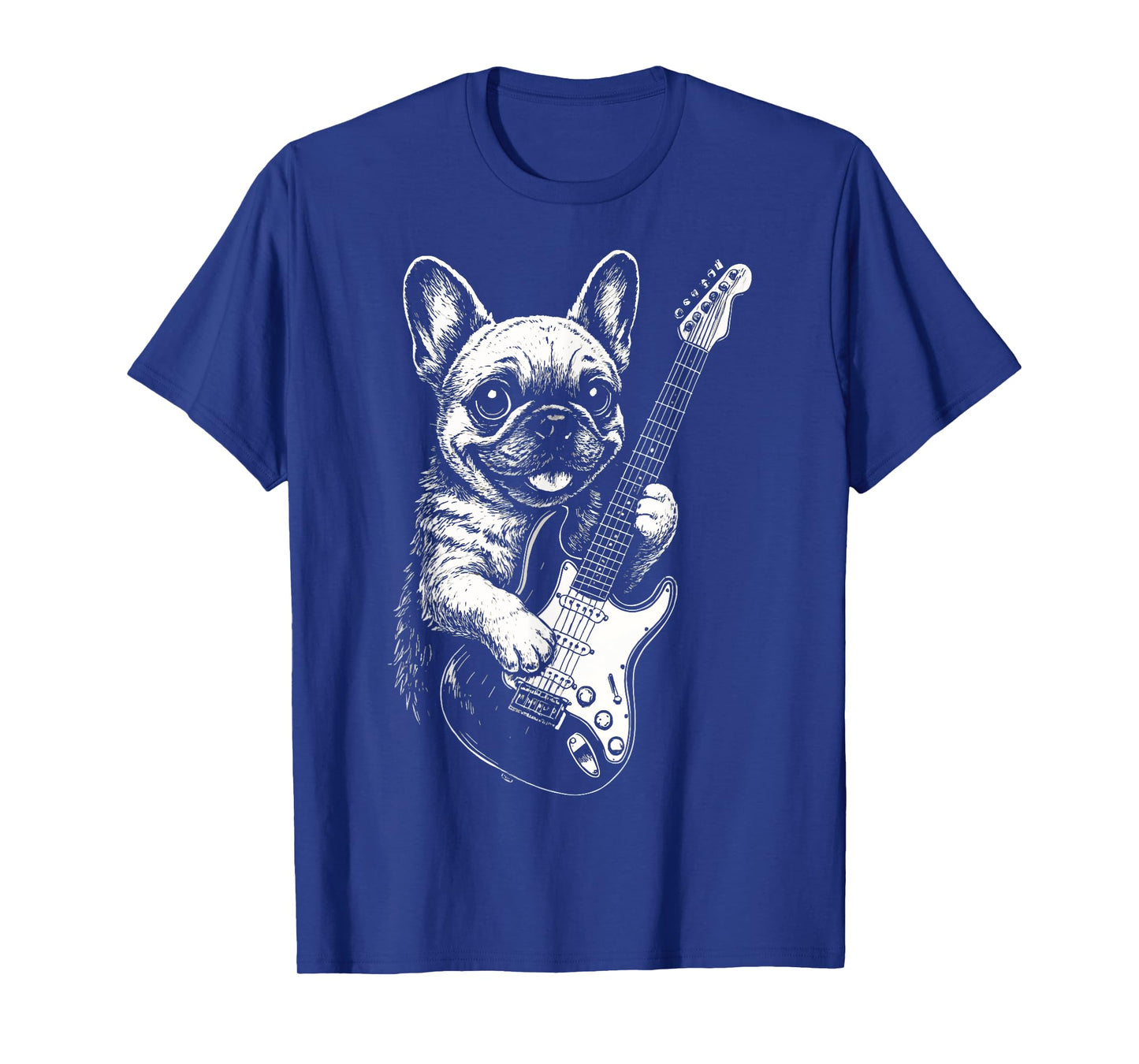French Bulldog Guitar Metal Music Men Women Kids T-Shirt