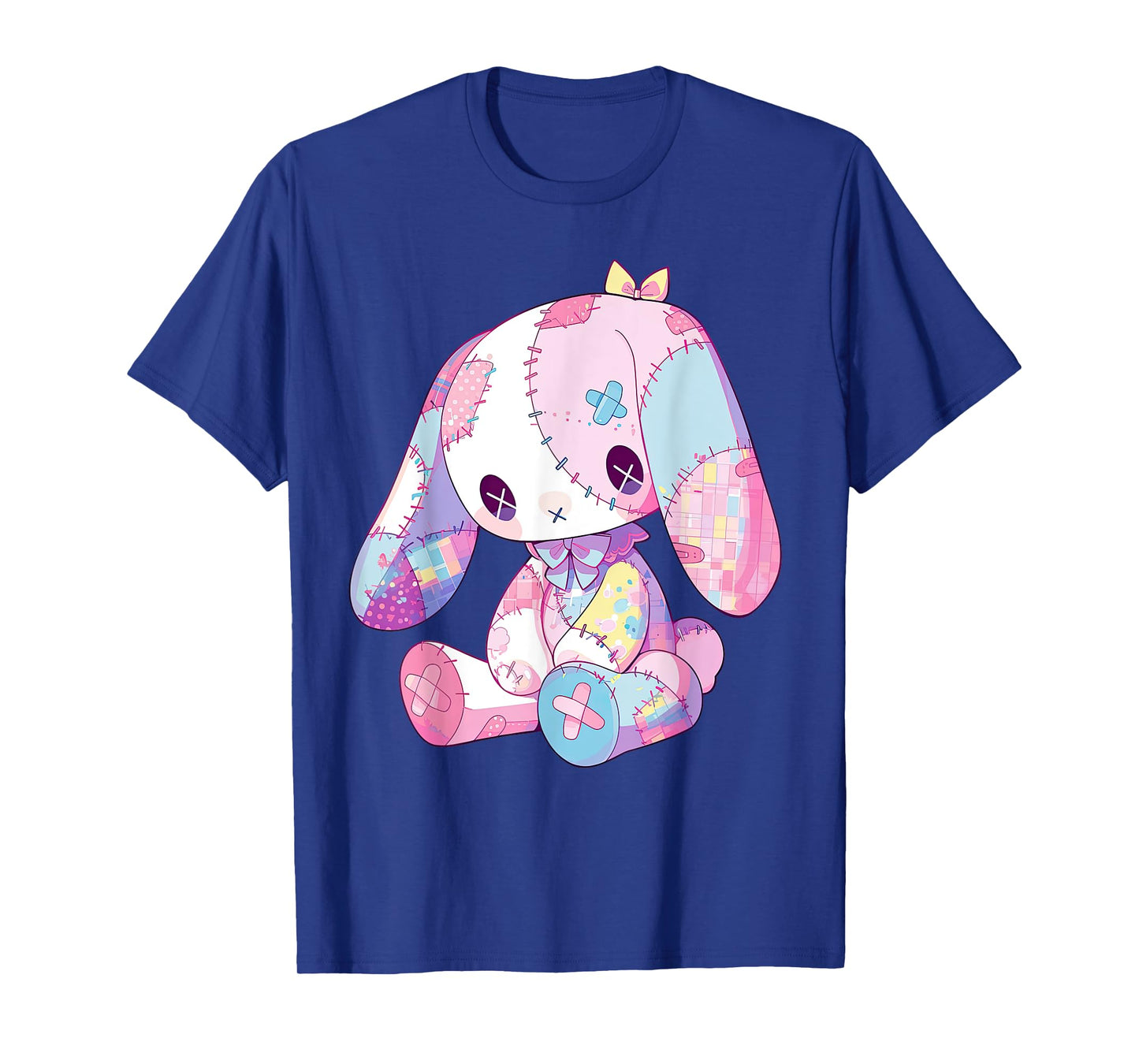 Kawaii Pastel Goth Creepy Cute Witchy Sad Zombie Pink Bunny T-Shirt
