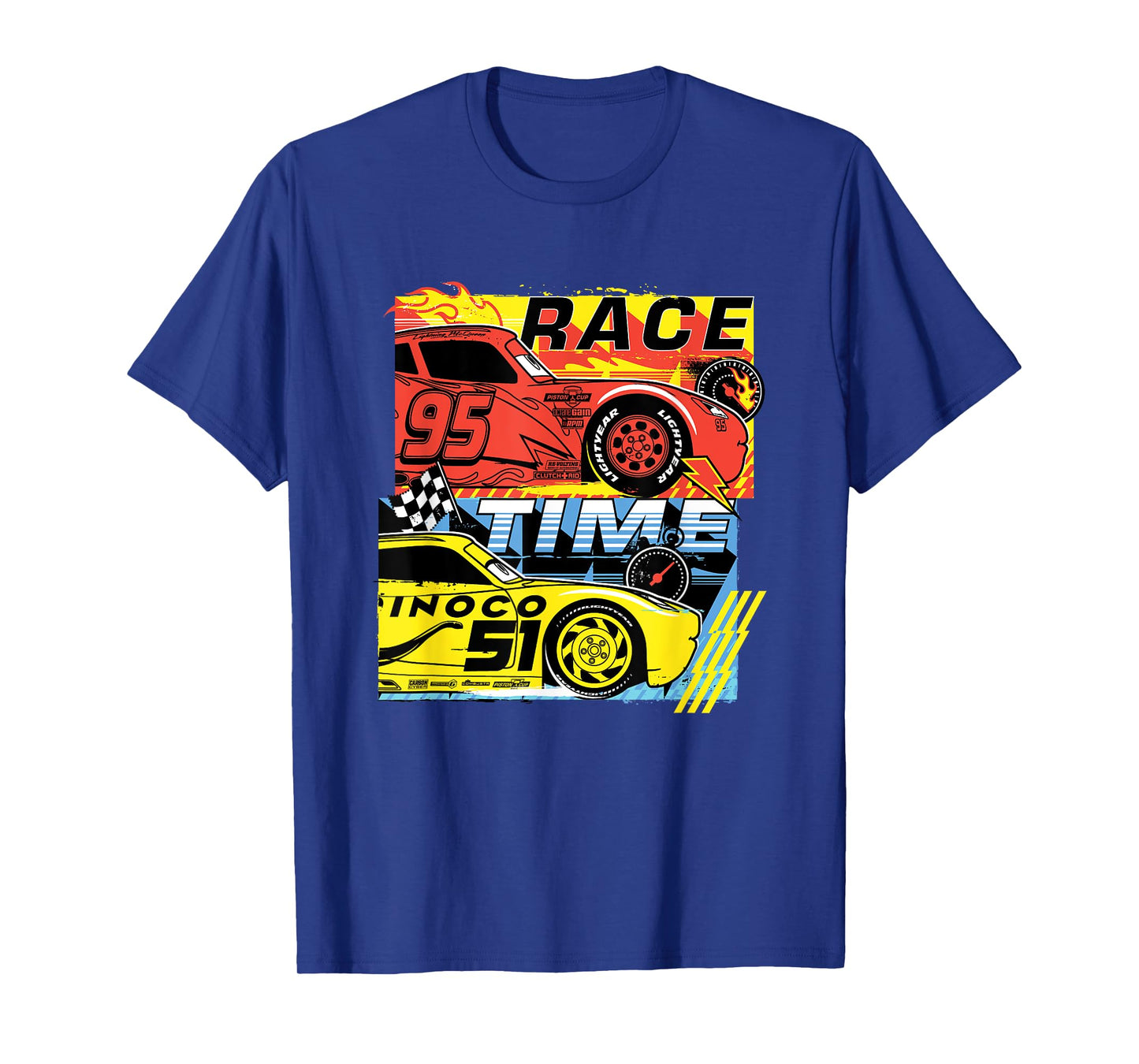 Disney Pixar Cars 3 McQueen And Cruz Race Time Chest Poster T-Shirt